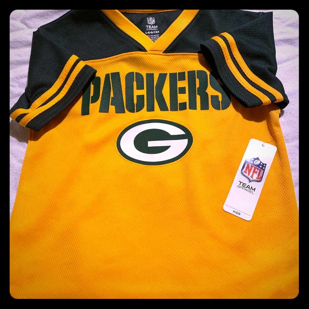 Green Bay Packers jersey tshirt NFL Kids NWT 6/7